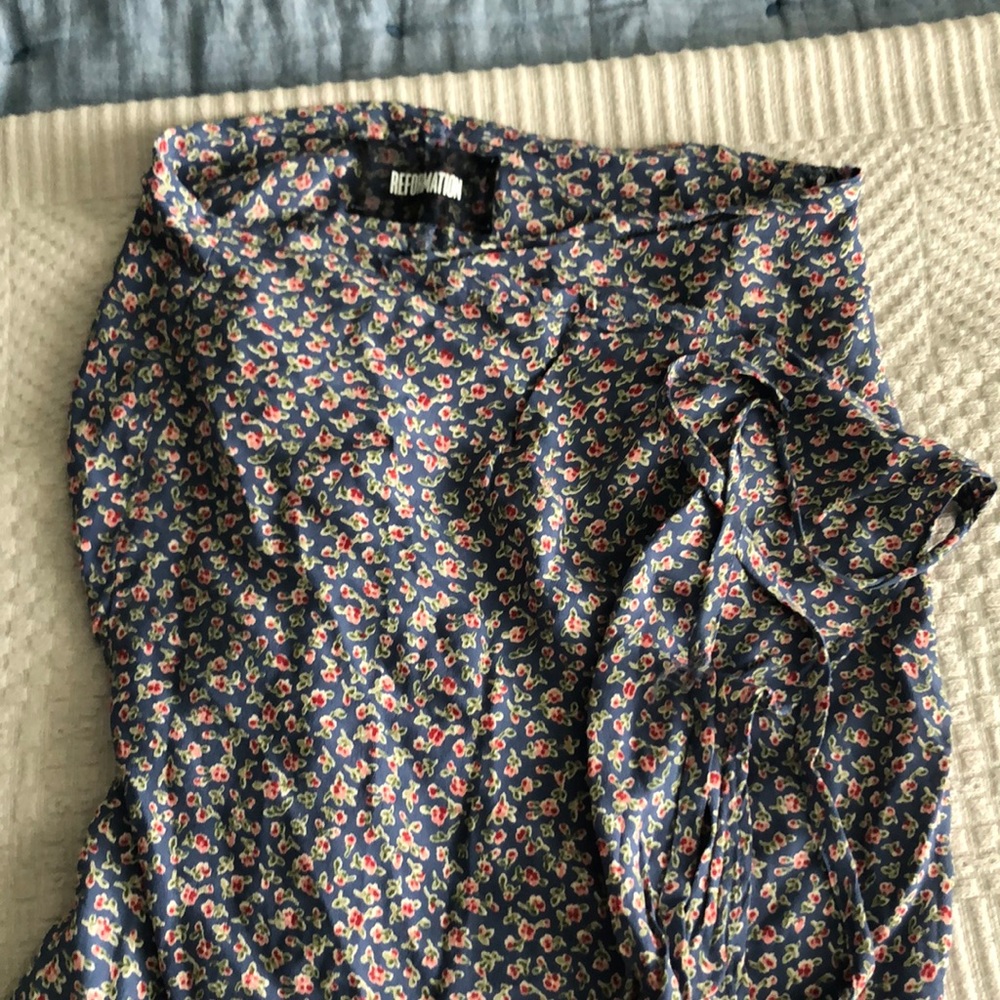 Reformation Midi Wrap Skirt